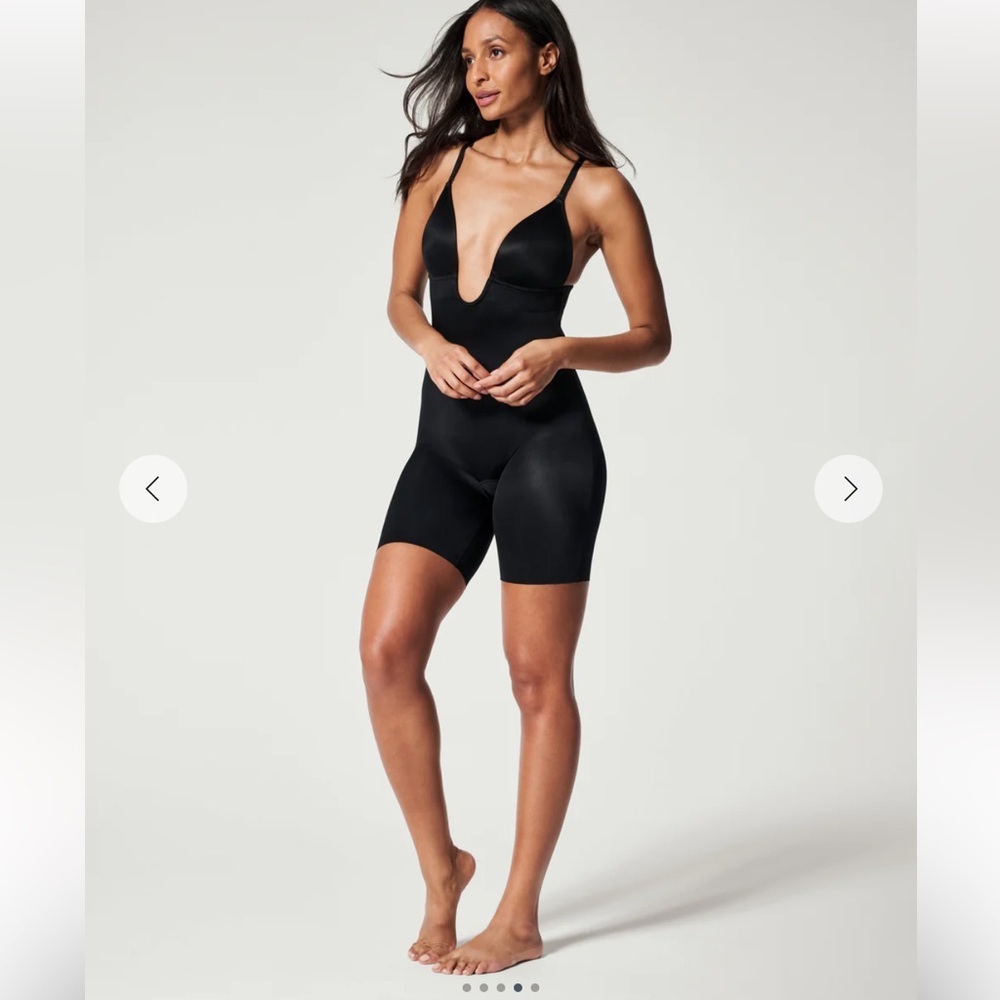 SPANX Suit Your Fancy Black Plunge Low-Back Bodysuit Convertible Straps XL NWT - Picture 2 of 13